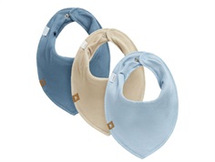 Name It china blue mix fleece bib (3-pack)